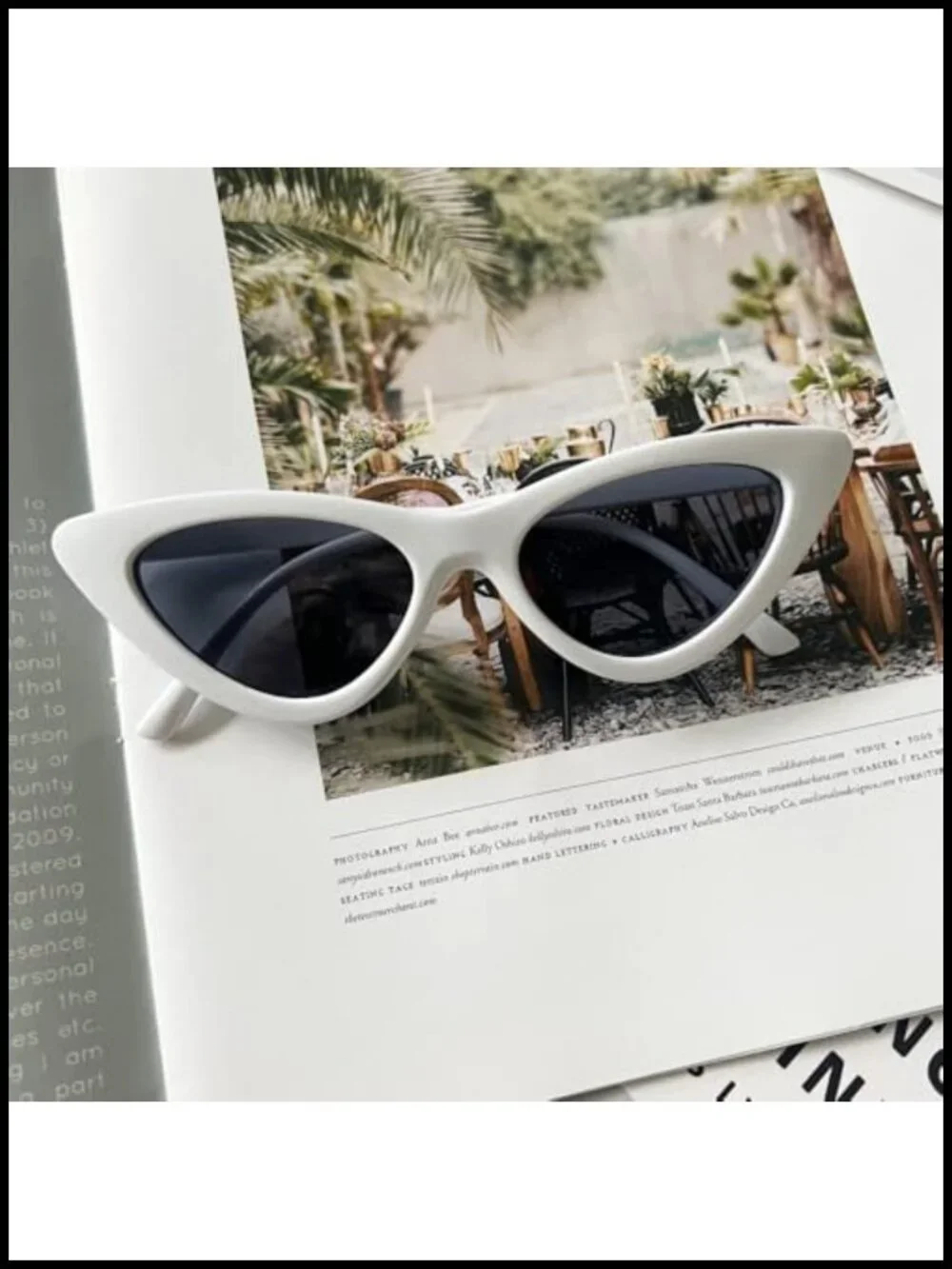 Retro Narrow Cat Eye Frame Sunglasses Trendy Sun Glasses UV Protection